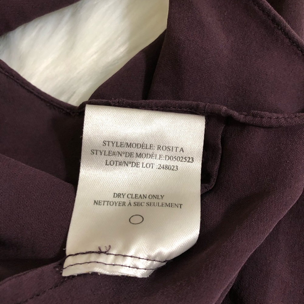Theory Rosita Silk Blouse Deep Purple Layered - Picture 6 of 6